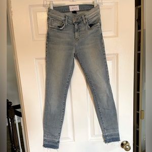 Current Elliott loose fray high waisted jeans